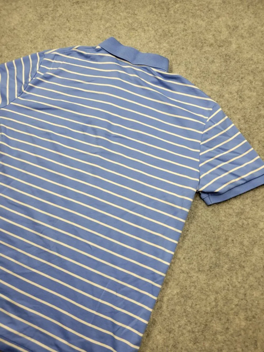 Polo Ralph Lauren Mens polo shirt  size medium blue and white good condition